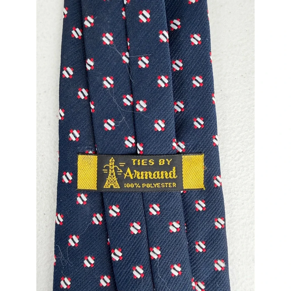Vintage Clip On Necktie Lot 4 Wembley May Co Armand Geometric Striped Ties Mens